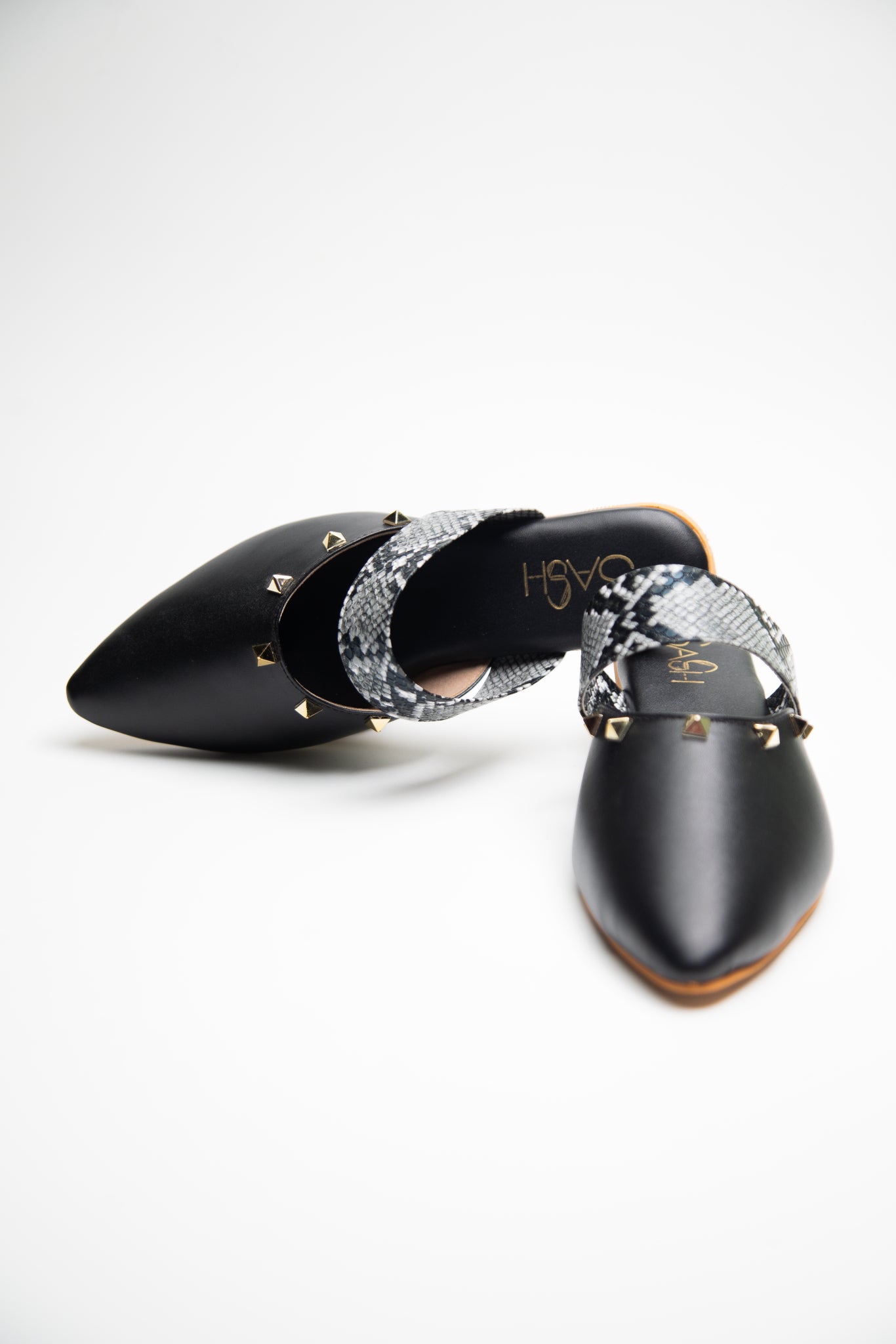 Studded Mules-Black