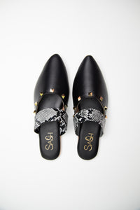 Studded Mules-Black