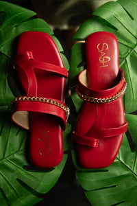 Chained Flats - Red